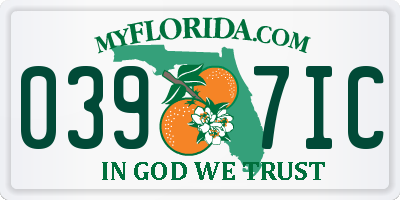 FL license plate 0397IC