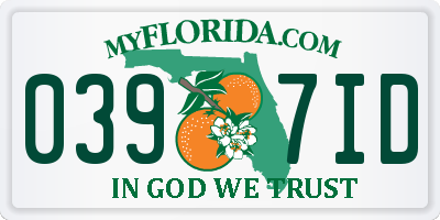 FL license plate 0397ID