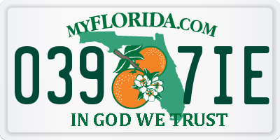 FL license plate 0397IE