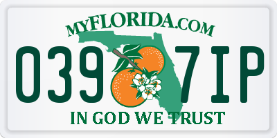 FL license plate 0397IP