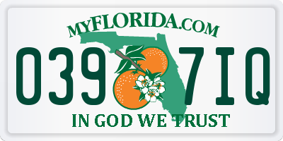 FL license plate 0397IQ