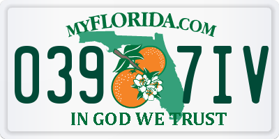 FL license plate 0397IV