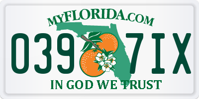 FL license plate 0397IX