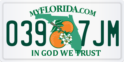 FL license plate 0397JM