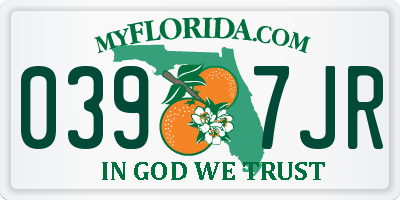 FL license plate 0397JR