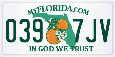 FL license plate 0397JV