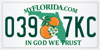 FL license plate 0397KC