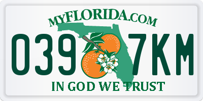 FL license plate 0397KM