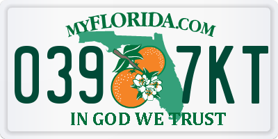 FL license plate 0397KT
