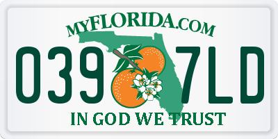 FL license plate 0397LD