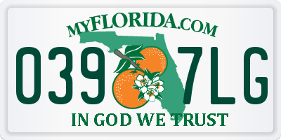 FL license plate 0397LG