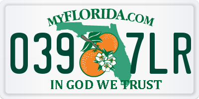 FL license plate 0397LR