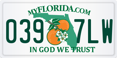 FL license plate 0397LW