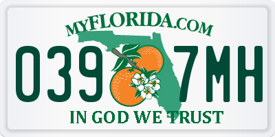 FL license plate 0397MH