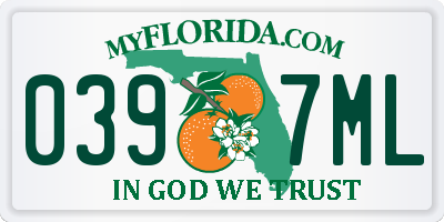 FL license plate 0397ML
