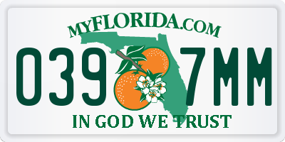 FL license plate 0397MM