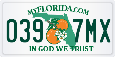 FL license plate 0397MX