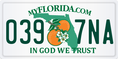 FL license plate 0397NA