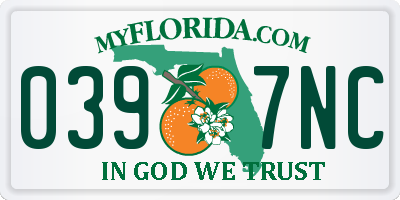 FL license plate 0397NC