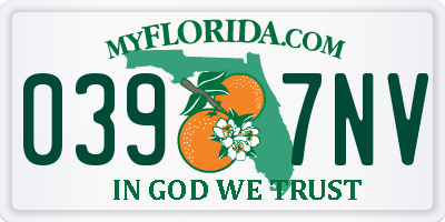 FL license plate 0397NV