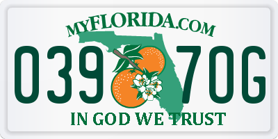 FL license plate 0397OG