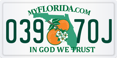 FL license plate 0397OJ