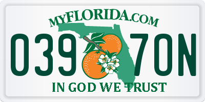 FL license plate 0397ON