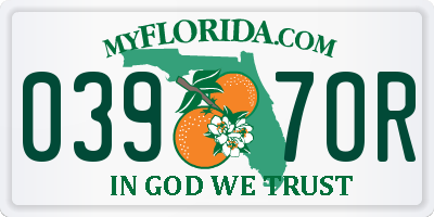FL license plate 0397OR