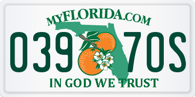 FL license plate 0397OS