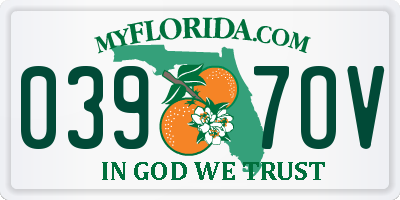 FL license plate 0397OV