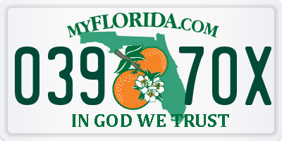 FL license plate 0397OX