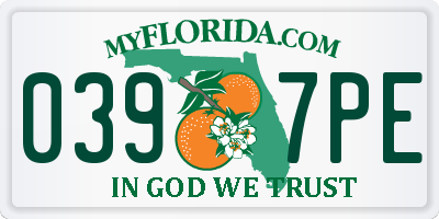 FL license plate 0397PE