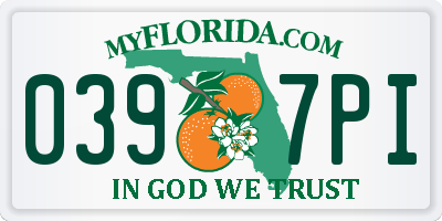 FL license plate 0397PI
