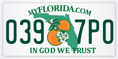 FL license plate 0397PO