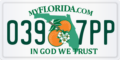 FL license plate 0397PP