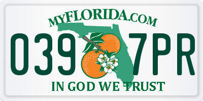 FL license plate 0397PR