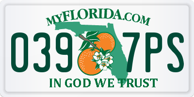 FL license plate 0397PS