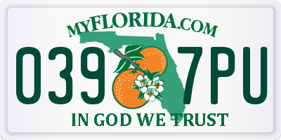 FL license plate 0397PU