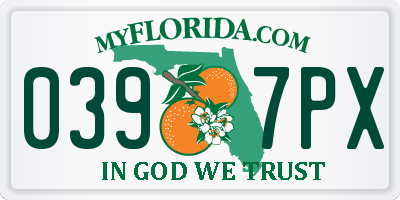 FL license plate 0397PX