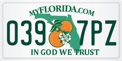 FL license plate 0397PZ