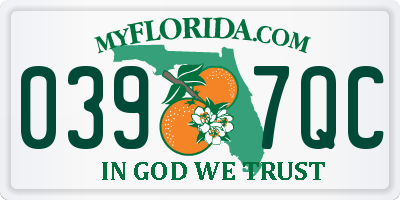 FL license plate 0397QC