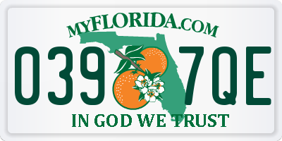 FL license plate 0397QE