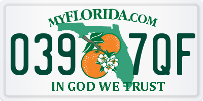 FL license plate 0397QF