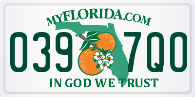 FL license plate 0397QO