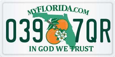 FL license plate 0397QR