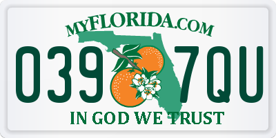 FL license plate 0397QU