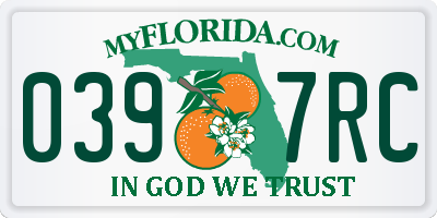 FL license plate 0397RC