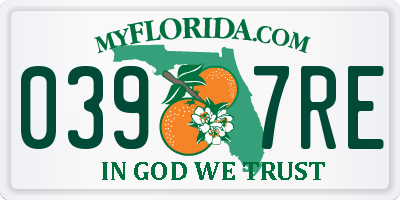 FL license plate 0397RE