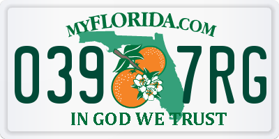 FL license plate 0397RG