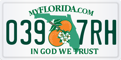 FL license plate 0397RH